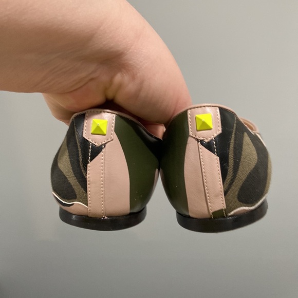 Valentino Garavani neon camouflage studded flats size 36 inspect photos - Picture 6 of 17